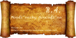 Mosánszky Azucséna névjegykártya